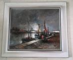 Franse haven bij maanlicht ca.1975 - Francois Franc 1926-'89, Ophalen of Verzenden
