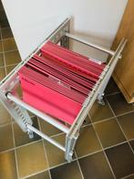 Moderm mobiel klasseurrek  met 25 esselte mappen, Ophalen, Gebruikt, Bureau