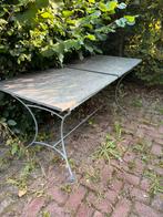 Tuintafel metalen onderstel en stenen blad, Tuin en Terras, Tuintafels, Ophalen, Gebruikt