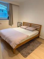 IKEA bed (160x200) +  lattenbodem + matras, Ophalen, Gebruikt, Bruin, Tweepersoons