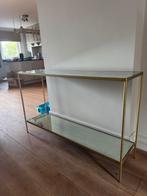 Gouden glazen sidetable met spiegel, Ophalen