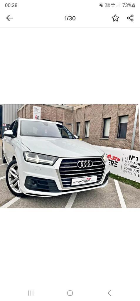 Audi Q7 50tdi 2019 full sline 7 place, Auto's, Audi, Particulier, Q7, 4x4, Aangepast voor mindervaliden, ABS, Achteruitrijcamera