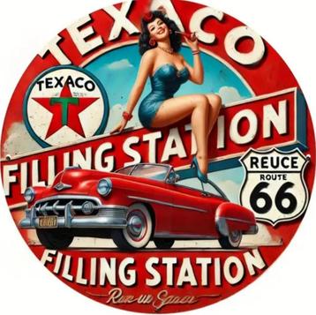 Reclamebord vintage Texaco (1) - mancave poolhouse nieuw beschikbaar voor biedingen