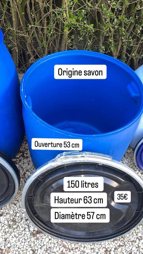 Vat wasblik plastic vat 60l 120l 220l 240l 260l, Tuin en Terras, Regentonnen, Zo goed als nieuw, Kunststof, 75 tot 150 liter, Met kraantje
