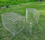 2 metalen benches – Geschikt voor hond, kip of konijn, Ophalen