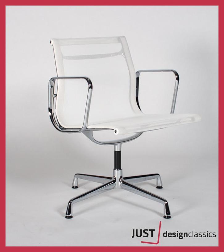 Vitra ea108 Wit Netweave Chroom  (voorraad:18), Huis en Inrichting, Stoelen, Zo goed als nieuw, Wit, Ophalen