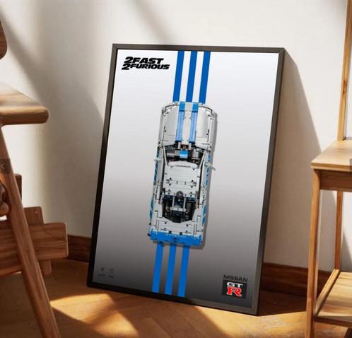 LEGO poster — Nissan Skyline GT-R 2 Fast 2 Furious, Kinderen en Baby's, Speelgoed | Duplo en Lego, Zo goed als nieuw, Lego, Ophalen