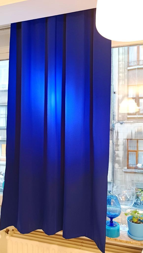 Gordijnen, Huis en Inrichting, Stoffering | Gordijnen en Lamellen, Zo goed als nieuw, 150 tot 200 cm, 100 tot 150 cm, Blauw, Ophalen of Verzenden