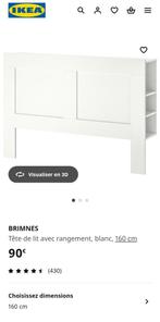 Tête de lit ikea brimnes, Huis en Inrichting, Slaapkamer | Bedden, Ophalen, Gebruikt, Zwart, 160 cm