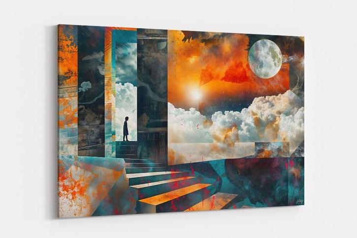 " Moonchild " Unieke Gicle 1/1 120 cm x 80 cm, Antiek en Kunst, Kunst | Schilderijen | Modern, Ophalen of Verzenden