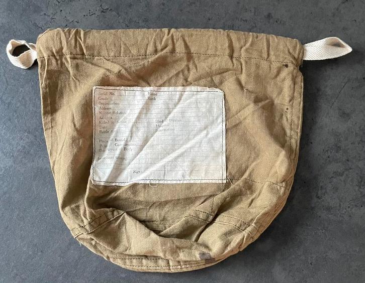 US deceased personal effects bag WW2, Verzamelen, Militaria | Tweede Wereldoorlog, Ophalen of Verzenden