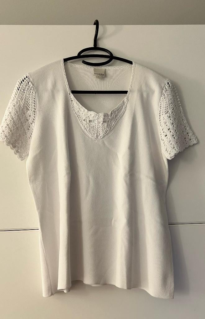 Mayerline witte pull met gehaakte afwerking, Kleding | Dames, T-shirts, Mayerline, Wit, Maat 42/44 (L), Ophalen of Verzenden