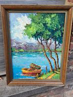 Huile sur panneau signe Armand lacour, Antiquités & Art, Enlèvement ou Envoi