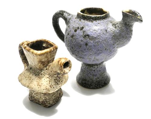 Paire de céramiques par Van Woerden pour Vest Gouda, 1973, Antiek en Kunst, Antiek | Keramiek en Aardewerk, Ophalen of Verzenden