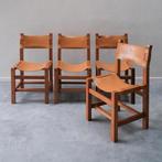 Maison Regain – set van 4 brutalistische stoelen, Maison & Meubles, Enlèvement, Utilisé, Bois, Quatre