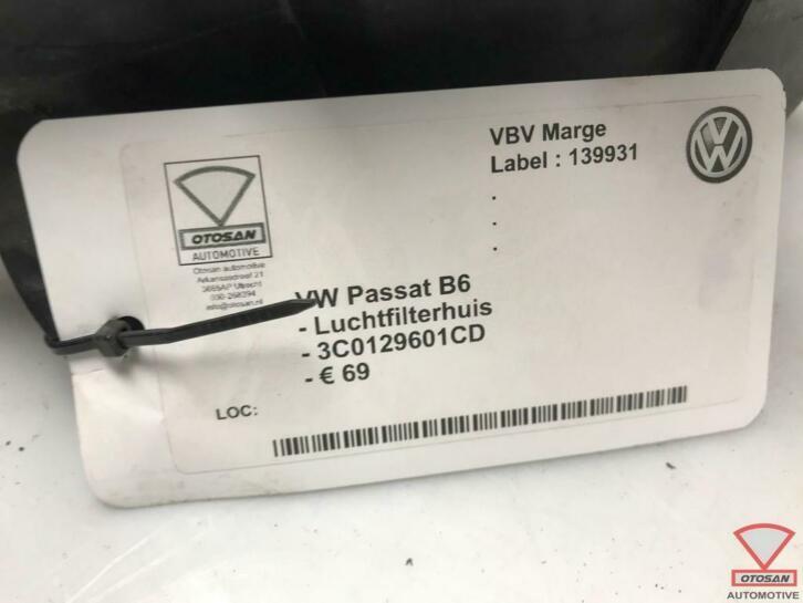 vw passat b6 2005 2010 luchtfilterhuis 3c0129601cd, Auto-onderdelen, Motor en Toebehoren, Volkswagen, Gebruikt