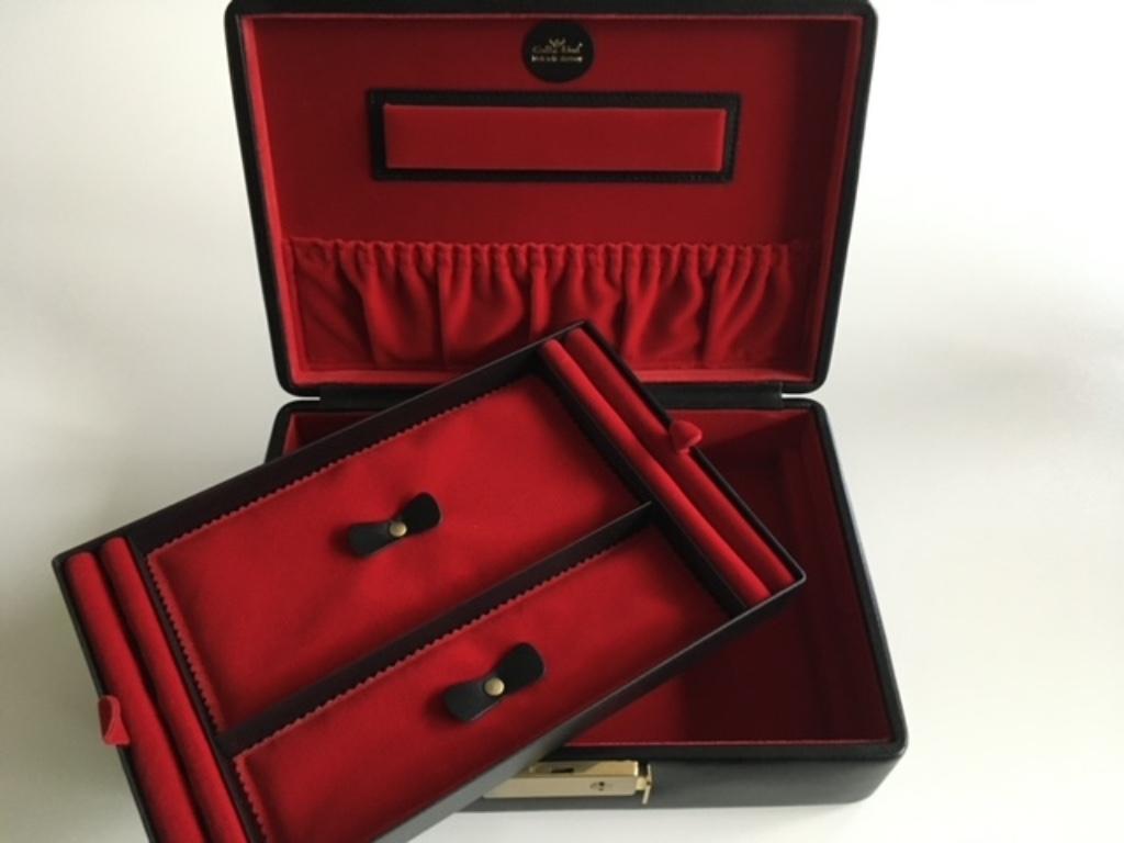 Juwelendoos, Zwart, Ophalen of Verzenden, Zo goed als nieuw, Met slot