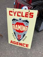 Plaque émaillée agence cycles diamond ., Zo goed als nieuw