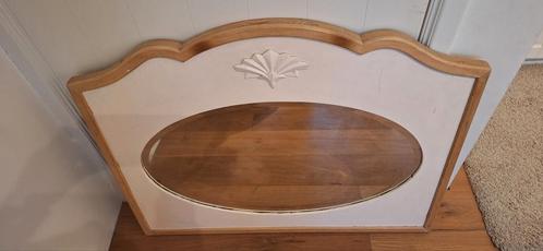 Spiegel ovaal in houten frame, Huis en Inrichting, Woonaccessoires | Spiegels, Gebruikt, Ovaal, Ophalen of Verzenden