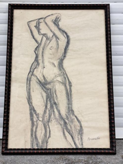 dessin nu signe constant permeke, Antiek en Kunst, Kunst | Tekeningen en Fotografie, Ophalen of Verzenden