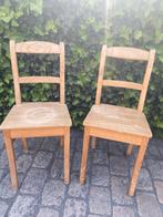 2 oude houten stoelen, Huis en Inrichting, Stoelen, Ophalen