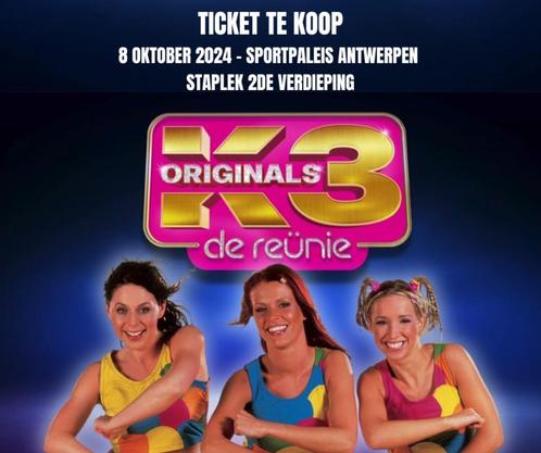 1x staplek ticket K3 Originals 8 oktober Antwerpen, Tickets en Kaartjes, Concerten | Pop, Eén persoon, Oktober