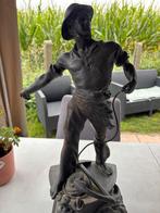 Arthur Waagen beeld brons en hout, Antiek en Kunst, Antiek | Brons en Koper, Ophalen, Brons