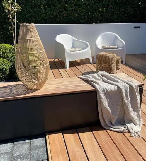 Cortenstalen zitbank of aluminium gelakte zitbank, Tuin en Terras, Tuinbanken, Nieuw, Metaal, Ophalen