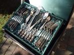 Set van 48 Louis XV 19e eeuws verzilverd metalen bestek, Antiek en Kunst, Ophalen of Verzenden