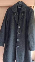 Zwarte mantel wol - Green ICE - Maat 42, Kleding | Dames, Zwart, Maat 42/44 (L), Ophalen of Verzenden, Gedragen