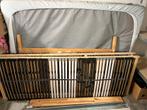 Bedframe met lattenbodem (B:140cm) te koop, Huis en Inrichting, Slaapkamer | Bedden, Ophalen, Bruin, Klassieke eenvoudige bedframe