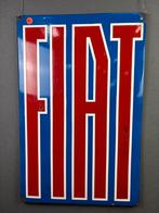FIAT emaille reclamebord origineel en oud 68 x 97 cm, Ophalen, Gebruikt, Reclamebord