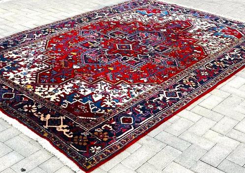 Vintage handgeknoopt Iraanse tapijt (Heriz) 300 x 210 cm, Antiquités & Art, Tapis & Textile, Enlèvement ou Envoi