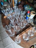 Lot van 23 retro kristallen wijnglazen., Ophalen, Zo goed als nieuw