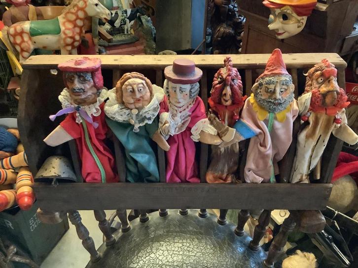 Exclusieve handpoppen ( papier marché) 1920/1930, Antiquités & Art, Antiquités | Autres Antiquités, Enlèvement