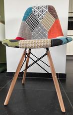 Eetkamerstoelen SEUL patchwork set van 8 houten poten, Overige kleuren, Zo goed als nieuw, Vijf, Zes of meer stoelen, Ophalen
