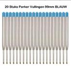 20 Stuks Parker Vullingen - 99 mm/1,0 mm - Mediumpunt Blauw, Ophalen of Verzenden, Nieuw