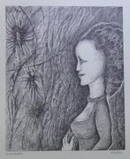 ARMAND SIMON / SURREALISME / ZW-W LITHO / 66x50cm / SIG, Ophalen of Verzenden