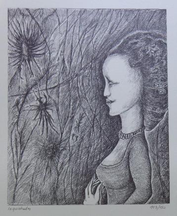 ARMAND SIMON / SURREALISME / ZW-W LITHO / 66x50cm / SIG, Enlèvement ou Envoi