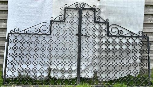 Antieke smeedijzeren poort - ca 1930, Tuin en Terras, Tuinhekken en Hekwerk, Gebruikt, Sierhekwerk, IJzer, Ophalen
