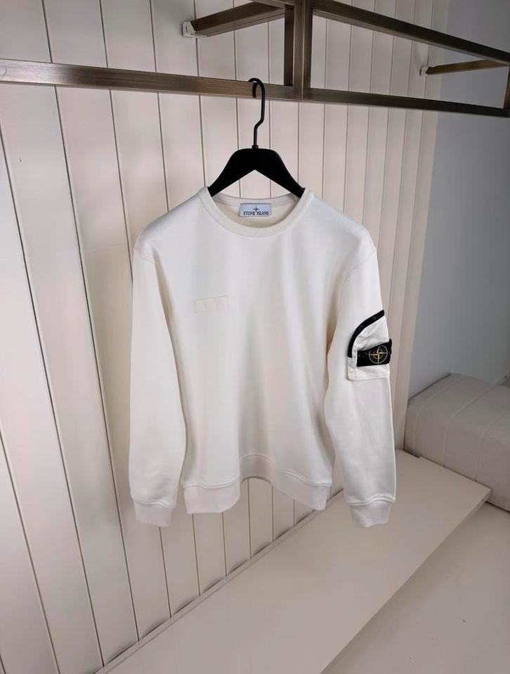 Stone Island Sweatshirt — Wit, Kleding | Heren, Truien en Vesten, Nieuw, Overige maten, Wit, Ophalen of Verzenden