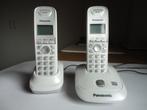 Téléphones sans fil  Panasonic, Telecommunicatie, Vaste telefoons | Handsets en Draadloos, Ophalen, Zo goed als nieuw, 2 handsets