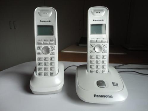 Téléphones sans fil  Panasonic, Telecommunicatie, Vaste telefoons | Handsets en Draadloos, Zo goed als nieuw, 2 handsets, Ophalen