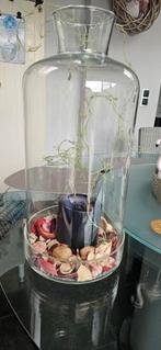 Glazen stolp voor decoratie of kaars.Decoratie niet inbegrep, Huis en Inrichting, Woonaccessoires | Kandelaars en Kaarsen, Ophalen