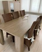 Meubelset (tafel met zes stoelen, …), Huis en Inrichting, Ophalen, Zo goed als nieuw, Landelijke stijl, 4 tot 6 stoelen