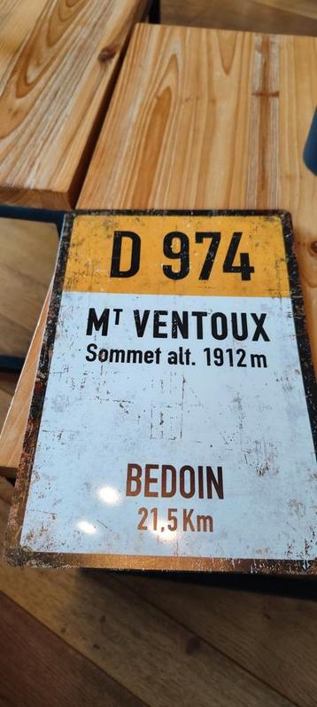 Metalen plaat voor wielrennen, Mont Ventoux, Bédoin, nieuw! beschikbaar voor biedingen