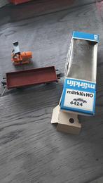 Marklin 4424, lage boordwagen met buldozer, Ophalen, Gebruikt, Wagon, Märklin
