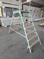 HACA Leitern bordestrap 1.7m hoog (ladder, trap, trapladder), Ophalen of Verzenden, Gebruikt, Trap, Minder dan 2 meter