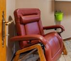 Relaxstoel van Jaflex in lederen uitvoering, Enlèvement, Utilisé, Bois