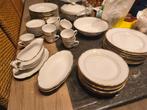 Servies set 9delig wit/goud, Antiek en Kunst, Antiek | Servies compleet, Ophalen